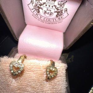 Juicy couture Huggie heart earrings